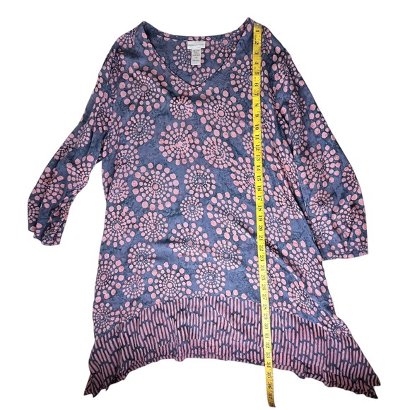Soft Surroundings Tunic Top Size L/XL Lightweight Artsy Flowy Festival Resort - Picture 8 of 9